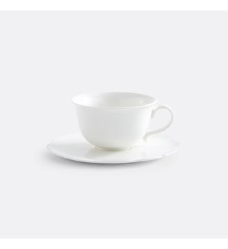 Lot de 4 tasses à café et sous-tasses - La Redoute Interieurs - Blanc