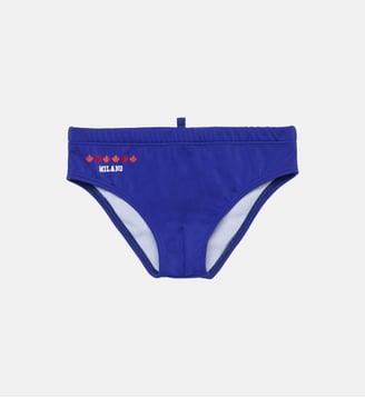 Slip de bain avec logo au dos - Dsquared2 - Bleu