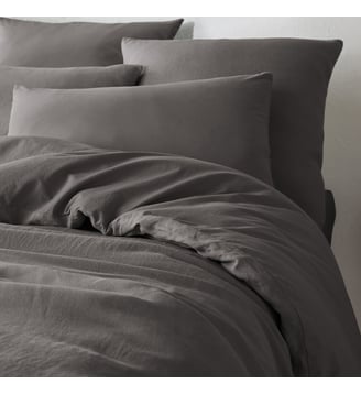 Housse de couette biface lin et coton lavés Annaba La Redoute Interieurs