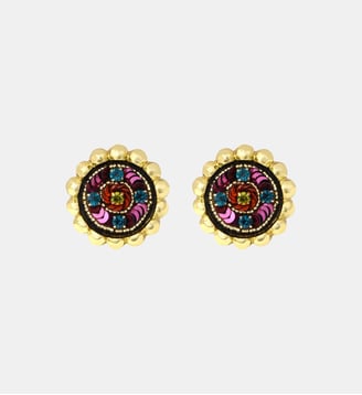 Boucles d'oreilles clips   - Angèle - Satellite - Violet