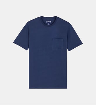 T-shirt en coton organique uni - Vilebrequin - Navy