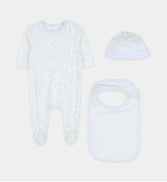 Pyjama, ensemble de bavoir et de chapeaux - Marc Jacobs Kids - Bleu glacier