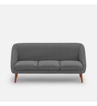 Canapé polyester, 2 ou 3 places - La Redoute Interieurs - Noir et blanc