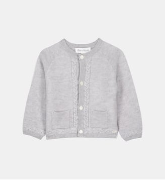 Cardigan -   laine col rond - Tartine Et Chocolat - Gris
