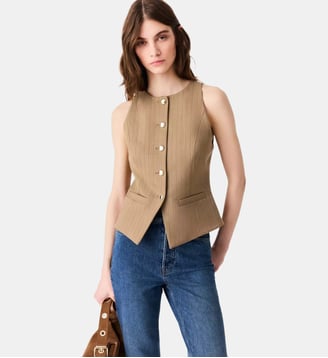 Veston de tailleur long - Maje - Beige