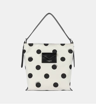 Grand sac seau Canvas KBA en coton - Lancaster - Pois ecru