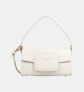 Mini sac trotteur Paris PAD en cuir - Lancaster - Écru
