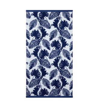 Serviette de plage en coton organique Papagaio - Vilebrequin - Blanc