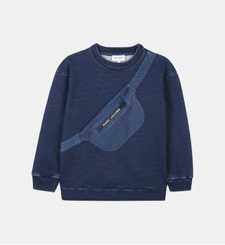 Sweat à capuchon imprimé - Marc Jacobs Kids - Bleu