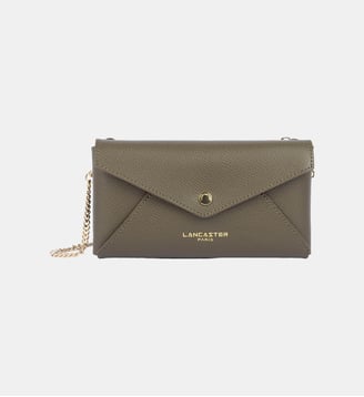 Pochette Sierra PM en cuir - Lancaster - Kaki