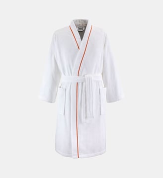 Peignoir en coton - Yves Delorme - Blanc orange