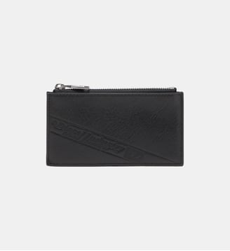 Porte-cartes en cuir avec fermeture éclair - Diesel - Noir