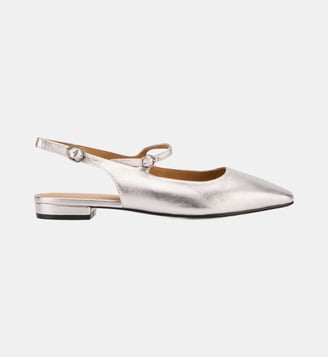 Ballerines Héloïse Cuir Métallisé - Bons Baisers - Silver