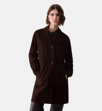 Veste longue en daim - Liu Jo - Cacao
