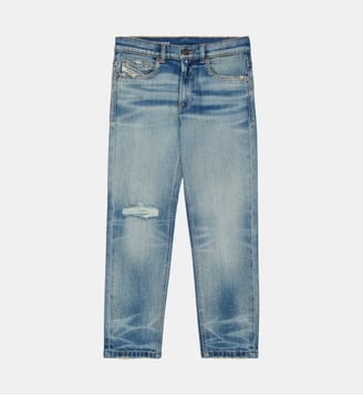 Jean regular fit délavé bleu clair - D-Lucas - Diesel Kids - Denim bleu