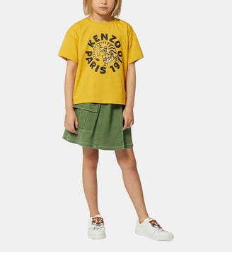 Jupe-short en coton - Kenzo Kids - Vineyard green