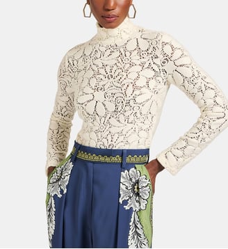 Top Lacey Turtleneck Solid Off White - La DoubleJ - Blanc