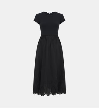 robe longue bi matière - rynah - Gerard Darel - Noir