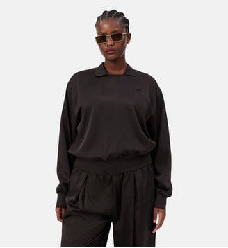 Polo relaxed fit satiné - Lacoste - Marron