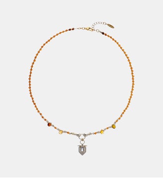 Collier perles avec pendentif BEAH - Hipanema - Ambre