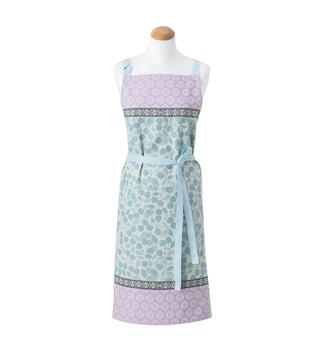 Tablier Cerises 100% coton - Le Jacquard Francais - Bleu cerise bleue