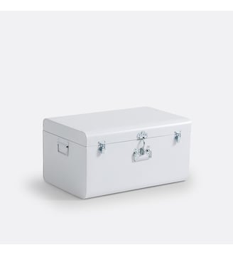 Malle de rangement en métal acier - La Redoute Interieurs - Blanc mat