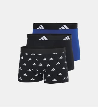 Boxers, lot de 3, ACTIVE FLEX COTTON - Adidas Originals - Noir, blanc et bleu