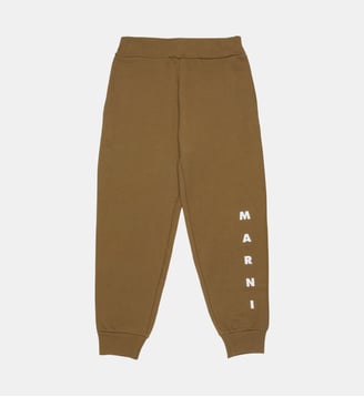 Pantalon de jogging en polaire avec logo - Marni - Sable