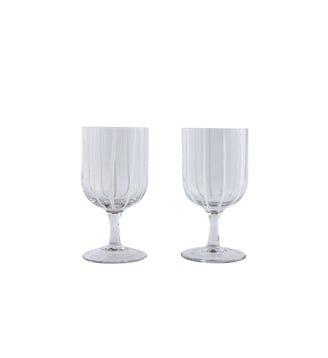 verre en verre à rayures - OYOY - Blanc