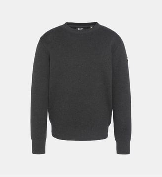 Pull army col rondBLEU MARINE4SMALL - Schott - Anthracite chiné