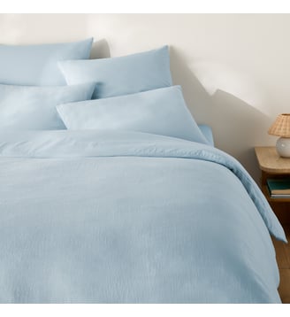 Housse de couette biface lin et coton lavés Annaba La Redoute Interieurs