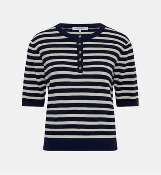 Pull marin à manches courtes - LAINA - Gerard Darel - Marine