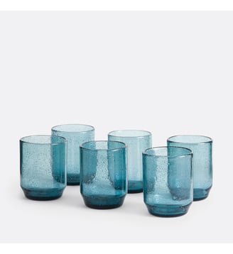 Lot de 6 verres à eau en verre bullé La Redoute Interieurs