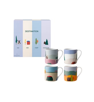 Coffret 4 Mugs 30 Cl - Destination - Degrenne - Multicolore