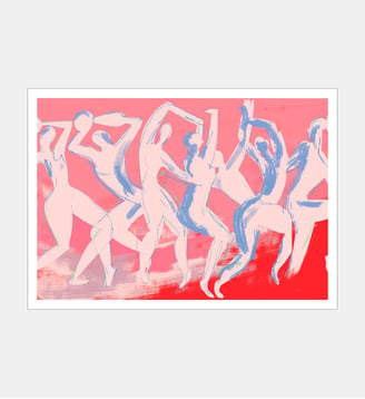 Poster   Dancing - The Poster Club x By Garmi - Poster & Frame - Multicolore