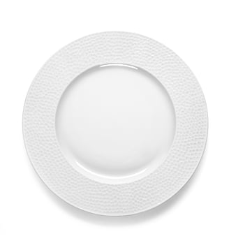 Assiette plate ronde par 6 - Médard de Noblat - Blanc