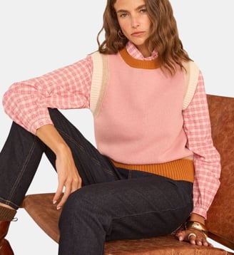 Pull  Sans Manches Laine Anouk - Maison 123 - Rose