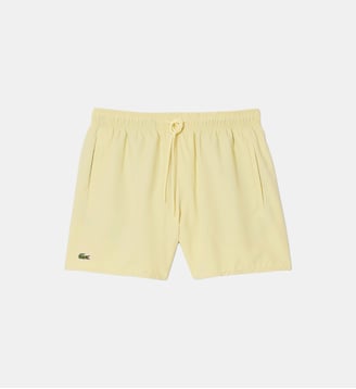 Short de bain mi-long uni - Lacoste - Jaune vert