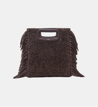 Sac M effet bouclette - Maje - Marron foncé