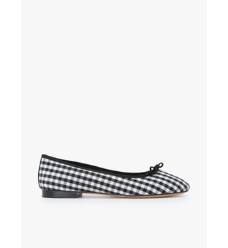 ballerines Bettina en coton vichy noir Agnès b.