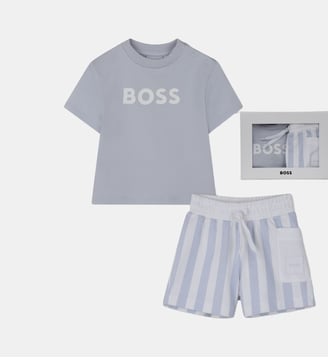 Ensemble t-shirt et short - BOSS Kidswear - Ciel