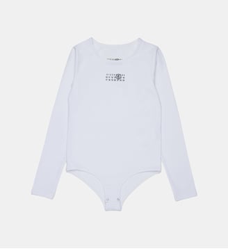 Body à manches longues avec logo Numeric - MM6 Maison Margiela - Blanc