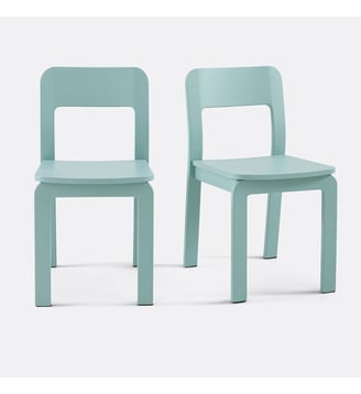Lot de 2 chaises en bouleau massif teinté - La Redoute Interieurs - Céladon