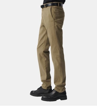Pantalon chino Slack slim stretch - Ikks - Vert kaki