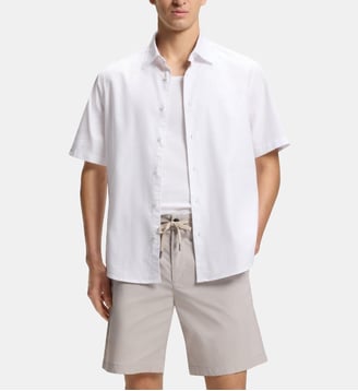 Chemise regular en coton - BOSS - Blanc