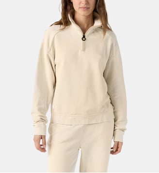 Sweatshirt demi-zippé Line - Jott - Naturel