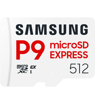 Carte Micro SD 512Go P9 Express Classe U3 V30 A1 Samsung