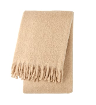 Plaid en mohair - Desforges - Jaune clair
