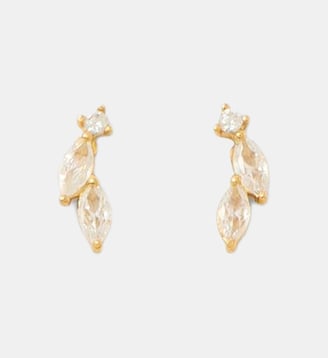 Puces d'oreilles zircon et argent garanti 925 doré - Balaboosté - Doré