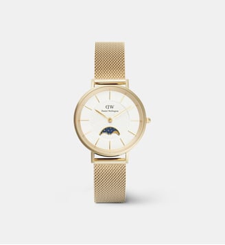 Montre Petite moonphase Blanc DW00100771 - Daniel Wellington - Doré